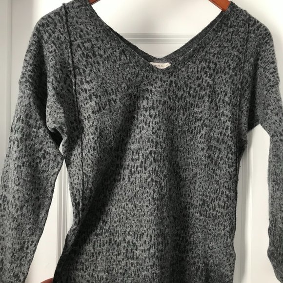 Rebecca Taylor Leopard Print V-Neck Sweater (M) - Picture 1 of 5